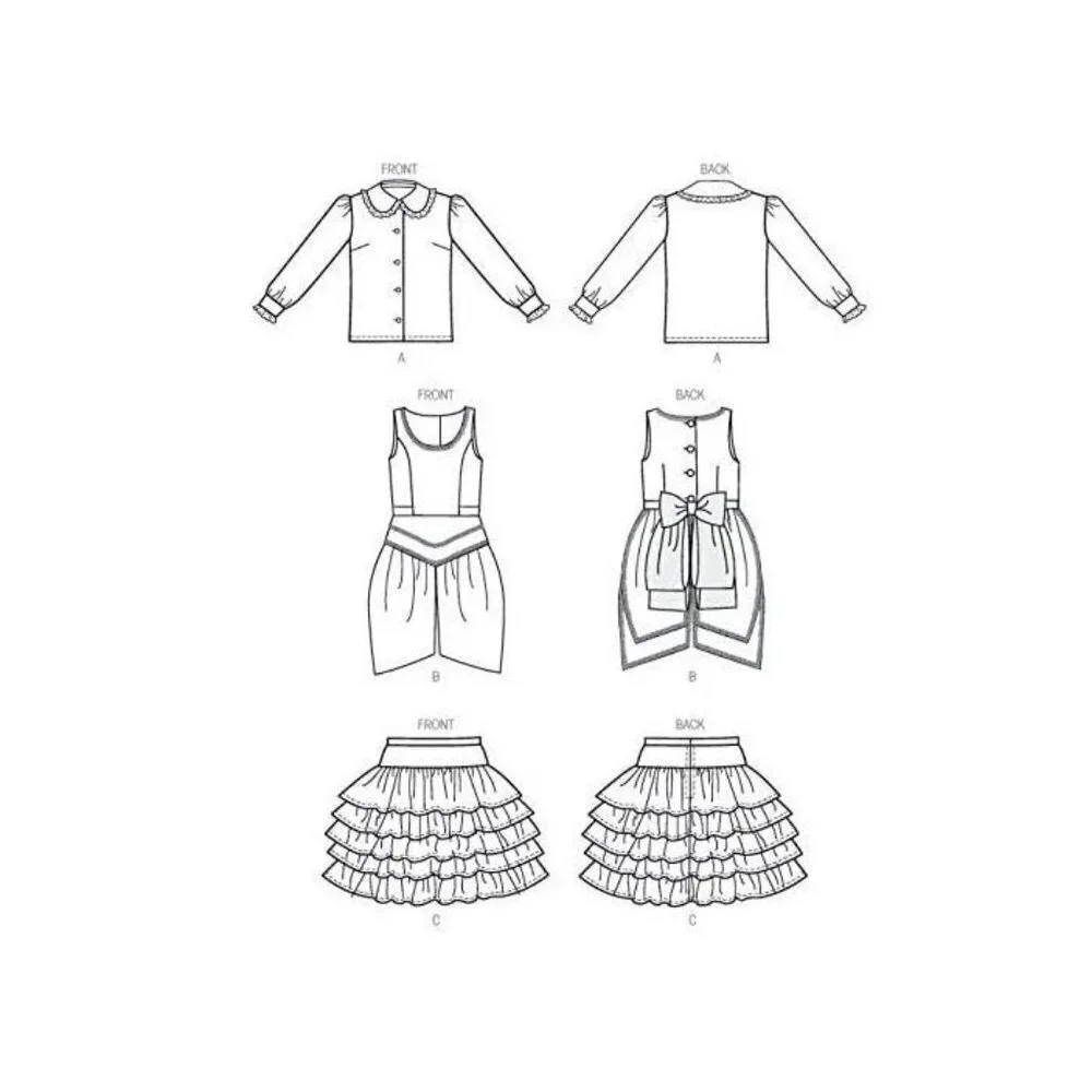 McCalls Sewing Pattern 6999‎ Costume Dancer Girls Size 7-14